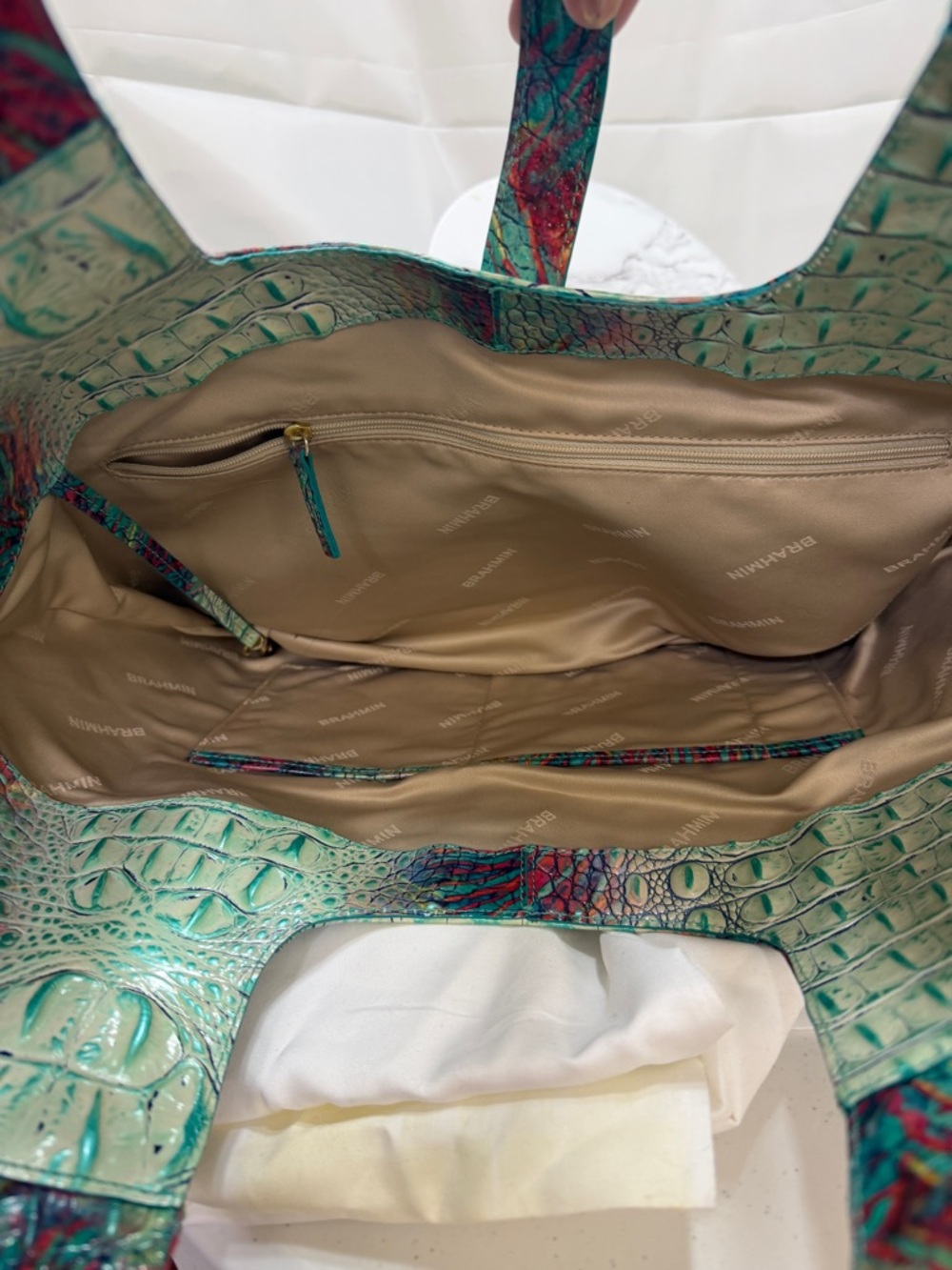 Brahmin Carla Dream Quantum Purse nwt bag turquoise new - Picture 13 of 14
